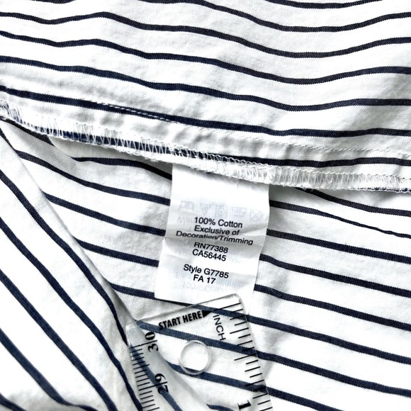 Madewell Embroidered Breeze Dress‎ Navy Small Stripe Pullover Cotton $128 EUC - Picture 9 of 10